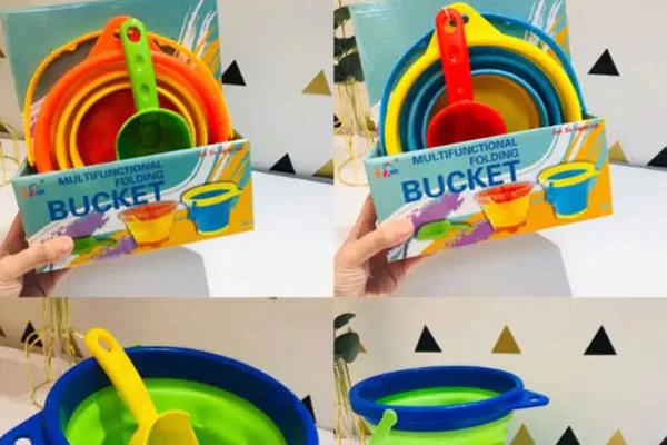 Silicone telescopic buckets