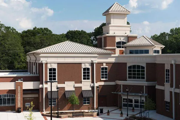 Library uses metal roof